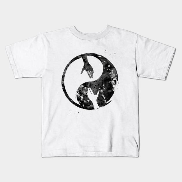 Yin Yang humanity Kids T-Shirt by erzebeth